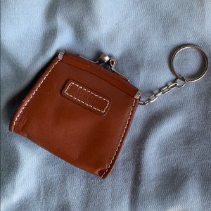 Fossil brand Small Leather Change Purse Key Chain